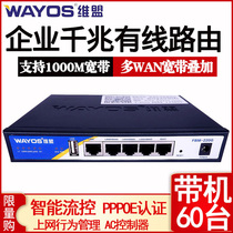 WAYOS Vimeng Enterprise Gigabit Router Wired Multi Wan Port Broadband Overlay Smart QOS Flow Control PPPOE Certified Internet Behavior Management Company Internet Cafe Rental House FBM-22