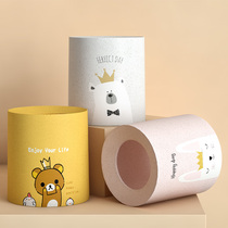 Trash can home cartoon cute girl childrens room bedroom living room creative Nordic wind ins garbage tube kitchen