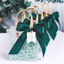 Mid-Autumn Festival gift bag small transparent tote bag ins Wind high-end childrens birthday gift lipstick box empty