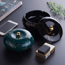 Ashtray creative personality trend living room home Nordic fashion ceramic large ashtray anti-flying ash