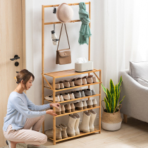Shoe rack hanging clothes one-piece folding rental room storage simple doorway home bedroom good-looking and space-saving shoe cabinet