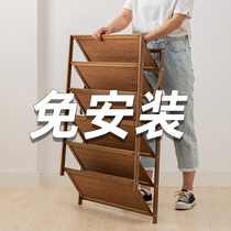  Simple shoe rack Bedroom small narrow dormitory household indoor good-looking door shelf Multi-layer dust-proof storage shoe cabinet