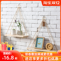 Living room non-perforated wall shelf hanging wall partition wall bookshelf TV Wall wall hanging bedroom decoration