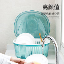 Chopsticks storage box with lid bowl rack drain rack kitchen countertop cupboard supplies household book dish rack