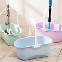 Plastic rectangular mop bucket thickened large bucket household water storage plastic bucket portable flat mop bucket car wash bucket