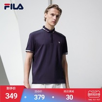 FILA Phila Le official mens short sleeve polo shirt 2021 summer New Fashion stand collar short sleeve Mens Classic