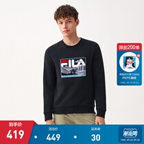 FILA Phila Le official mens pullover sweater 2021 autumn new theme print casual fashion sweater men
