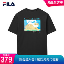 FILA x Pepe Shimada Fila official mens short-sleeved T-shirt 2021 summer new skin-friendly round neck