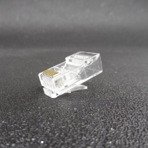 Super-six-type crystal head non-shielding RJ45 gold plated eight-core network wire crystal head computer integrated wiring connection head