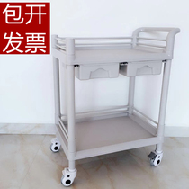Medical treatment car Stainless steel medical trolley ABS treatment car Plastic steel plastic instrument table