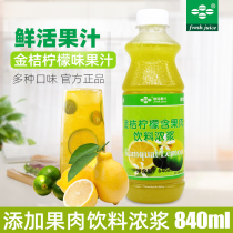 Fresh kumquat lemon concentrate with pulp tea shop special kumquat lemon concentrate juice drink 840ml