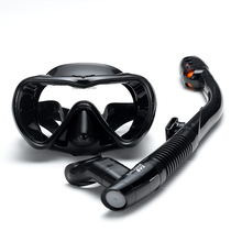 Coated tempered glass Large frame single lens Full dry waterproof Adult snorkeling Water Erbao mask Snorkel set