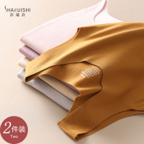 De velvet warm vest womens non-marking hot underwear new autumn winter coat wear tight fitting plus velvet thickened base shirt