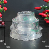 Disposable tableware five-piece aviation crystal meal hard thick plastic cup vinegar dish spoon plate set Food grade 100 sets