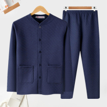 Middle Aged Mens Warm Underwear Suit Clip Cotton Thickened Pure Cotton Big Code Pair Cardiovert Cardiovert Autummy Autumn Pants