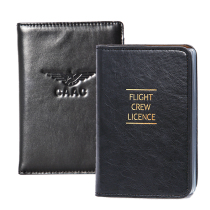 China civil aviation crew special license chuck layer leather pilot passport protective cover Document clip holster