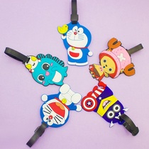 Travel portable boarding pass luggage cartoon creative silicone luggage tag hangtag consignment tag travel supplies