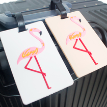 Travel portable boarding pass luggage cartoon creative silicone luggage tag hangtag consignment tag travel supplies
