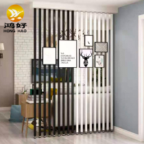 Aluminum square tube ceiling aluminum alloy profile wood grain Wall shape black column grille aluminum White partition