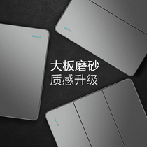 86 concealed gray multi-hole switch socket panel one single open dual control five-hole USB wall socket household package