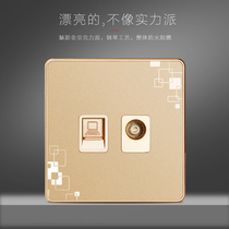 Wall 86 weak current antenna broadband switch socket panel Golden network switch socket panel M3 computer TV