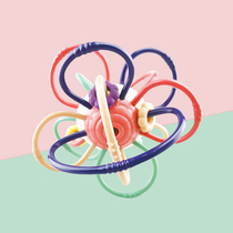 Fire rabbit baby toy Manhattan hand-held ball 0-3-12 months baby can bite tooth gum molars rattle