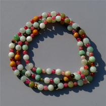 11 Spring = Water 5651 Natural A Cargo Myanmar Tricolor Jade Pure Gold Everest Jade Necklace Bracelet