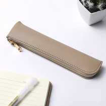 ipad pencil case Fresh leather mini small pen bag Creative simple 3-4 capacity male and female high school