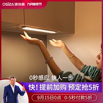 Human body sensor light strip light with rechargeable led household aisle stairs smart wardrobe light magnetic cabinet light