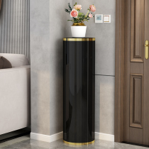 Cylindrical 360°rotating shoe cabinet Creative round multi-layer storage modern simple paint household living room entrance cabinet