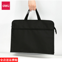 Right-hand Business Mens briefcase Canvas Handbag Oxford Paper Package Female Business Computer Package Mens briefcase briefcase