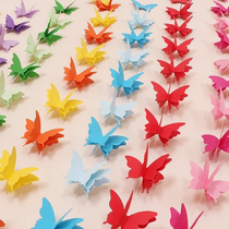 Kindergarten opening season layout classroom corridor three-dimensional paper butterfly pendant student dormitory ceiling Sky hanging decoration