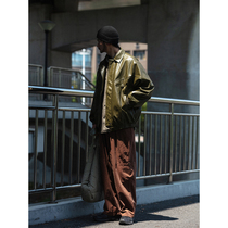 NOEARS retro green American skinny PU leather coat men tide cool collar jacket packaging jacket hundred and in