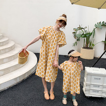 Hainan Sanyas pro-sub-loading and summer clothes seaside beach Lions dress pure cotton polo female dress cotton fabric girl princess dress