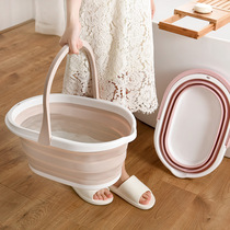 Foldable mop bucket rectangular household wash mop bucket single bucket portable plastic bucket thickened large portable