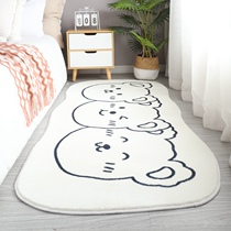 Cartoon Imitation Cashmere Rug Bedroom Ins Wind Bed Side Blanket Opposites Childrens Bedside Footbed Living-room Cloakroom Blankets