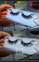 Professional Latin dance modern dance belly dance competition table performance eye eyelashes Diamond colorful Silver Line false eyelashes