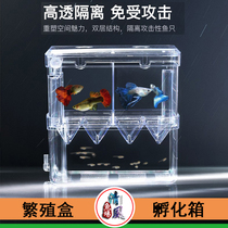 Guppy viviparous fish breeding isolation hatching box Double fry protection breeding box Acrylic betta box