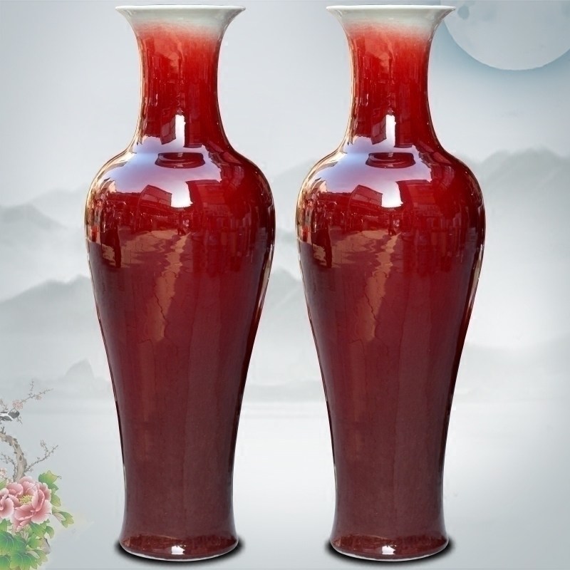 郎窑红釉陶瓷花瓶-郎窑红釉陶瓷花瓶促销价格、郎窑红釉陶瓷花瓶品牌- 淘宝