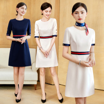 Professional clothing temperament fashion high-end beauty salon Jewelry store shopping guide Teacher work clothes Dress tooling summer
