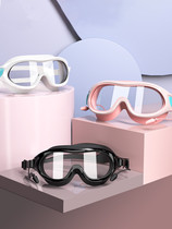 Goggles Unisex high-definition large frame swimming glasses with earplugs Professional adult waterproof and anti-fog diving goggles