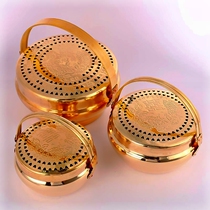 Wedding traditional copper fire burning wedding fire chimney warm hands-foot furnace copper pot bride with dowry