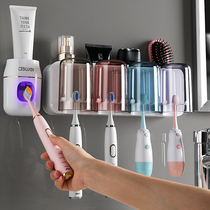 Toothbrushing shelving shelving cup hanging wall toilet-free wall-mounted electric tooth tool tooth cylinder suit