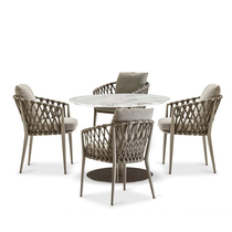 Nordic Outdoor Table And Chairs Terrace Outdoor Casual Dining Table And Chairs Patio Balcony Vines chair Three sets Composition Net Red table and chairs