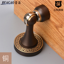 Wise High Total Copper Door Suction Gate Pure Copper Home Collider Door Touch Toilet Powerful Magnetic Windproof New Chinese Wall Suction