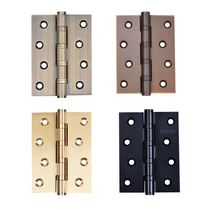 Ruigao full copper hinge pure copper antique bearing Chinese door hinge 4 inch folding hinge Black