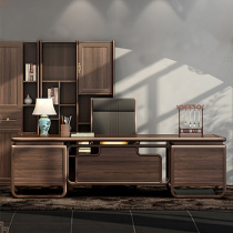  New Chinese style solid wood boss desk Single desk Atmospheric president desk Simple modern large desk office furniture