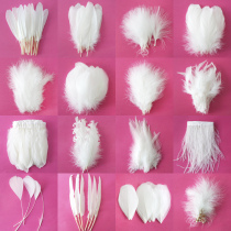 White Feather Decoration DIY Ornament Hair Accessories Clothing Accessories Clothing Accessories Dreamnet Photographic Props