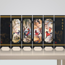 Treasure Hunt for Chinese Characteristics Lacquer Small Screen Horse to Success Decorative Pendulum business Foreign gift