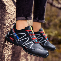German hiking shoes men waterproof non-slip hiking mens shoes outdoor couples shoes professional mountain climbing shock absorption sports shoes tourism